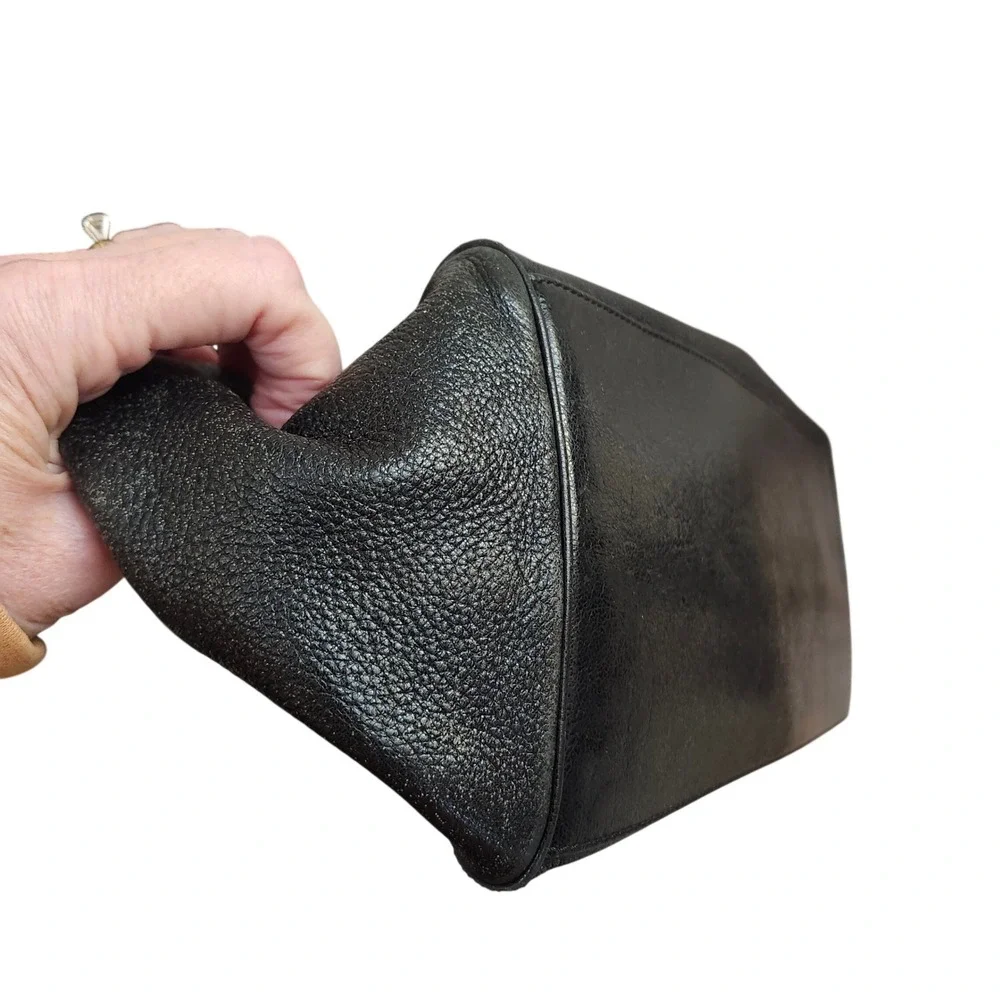Kate Spade NY Anisha Bexley Black pebbled Leather Satchel Turn-lock Hobo‎ Bag